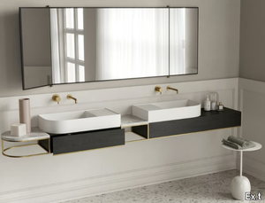 NOUVEAU - Wall-mounted double sectional vanity unit _ Ex.t