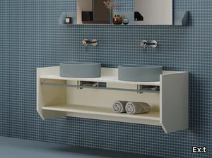 SWING - Double wall-mounted vanity unit with towel rail _ Ex.t