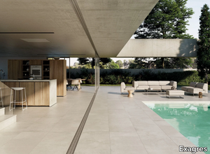 ÓPERA IVORY - Porcelain stoneware flooring with concrete effect _ Exagres