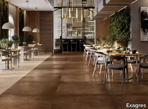 COSMOS CORTEN - Porcelain stoneware wall/floor tiles with metal effect _ Exagres