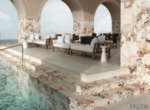 NUBIA - Porcelain stoneware wall/floor tiles with marble effect _ Exagres