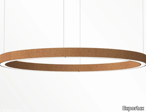 MAGIC SU ROUND - Acoustic LED cork pendant lamp _ Exporlux