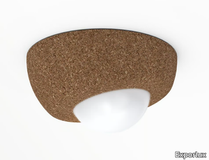 SPHERICAL LIGHT TE SM - LED semi-inset cork ceiling lamp _ Exporlux