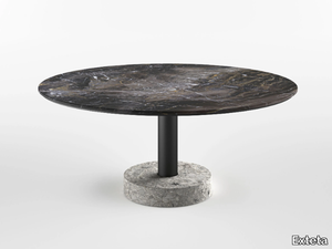 10TH BEAMS - Round marble table _ Exteta