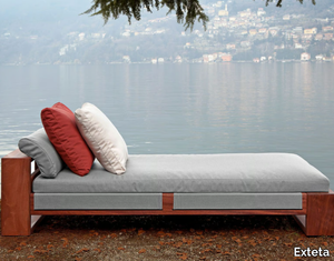 BELLAGIO - Mahogany and fabric garden daybed _ Exteta