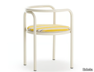 LOCUS SOLUS JACQUEMUS + EXTETA SPECIAL RE-EDITION - Powder coated steel garden chair with integrated cushion _ Exteta