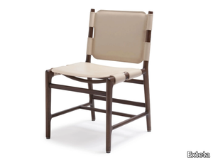 LEVANTE - Mahogany and leather garden chair _ Exteta