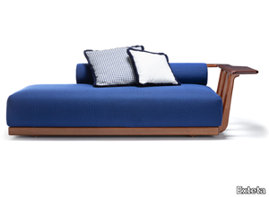 SUNSET PLATFORM - Mahogany and fabric garden daybed _ Exteta