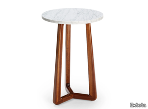 SUNSET - Round Carrara marble high side table _ Exteta