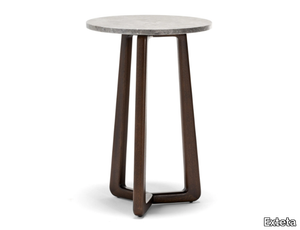 SUNSET - Round Bardiglio marble high side table _ Exteta