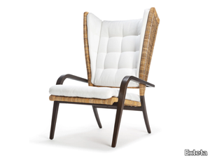 POLTRONA BERGÈRE 1939 - Wicker armchair with armrests _ Exteta