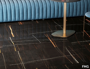 MARMI SAHARA NOIR - Indoor/outdoor porcelain stoneware wall/floor tiles with marble effect _ FMG