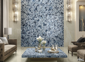 AGATA BLU - Porcelain stoneware wall tiles with marble effect _ FMG