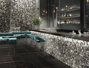 AGATA BLACK - Porcelain stoneware wall/floor tiles with marble effect _ FMG