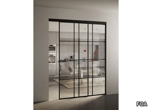 FACTORY TV4 - Glass sliding door with pelmet _ FOA