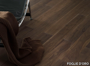 ENGINEERED WOOD PLANKS FLOOR CA' MEZZO - Brushed walnut parquet _ FOGLIE D'ORO