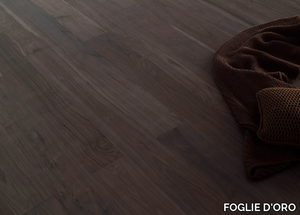 ENGINEERED WOOD PLANKS FLOOR CA' NAVE - Brushed walnut parquet _ FOGLIE D'ORO