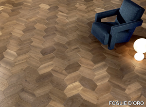 DESIGN PANELS OMBRE - Oak flooring _ FOGLIE D'ORO