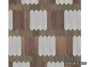 SPECIAL PANEL MATITA INSTALLATION 161 - Indoor wooden wall/floor tiles _ FOGLIE D'ORO