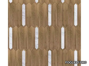 SPECIAL PANEL MATITA INSTALLATION 113 - Inlaid 3 layers wooden parquet _ FOGLIE D'ORO