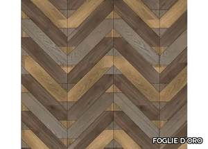 SPECIAL PANEL MATITA INSTALLATION 240 - Inlaid 3 layers wooden parquet _ FOGLIE D'ORO