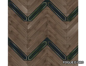 SPECIAL PANEL MATITA INSTALLATION 241 - Inlaid 3 layers wooden parquet _ FOGLIE D'ORO