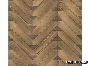 SPECIAL PANEL MATITA INSTALLATION 243 - Inlaid 3 layers wooden parquet _ FOGLIE D'ORO