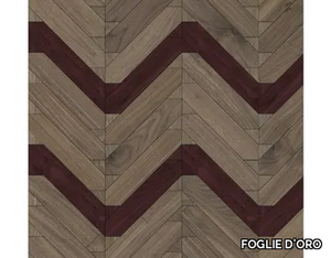 SPECIAL PANEL MATITA INSTALLATION 222 - Inlaid 3 layers wooden parquet _ FOGLIE D'ORO