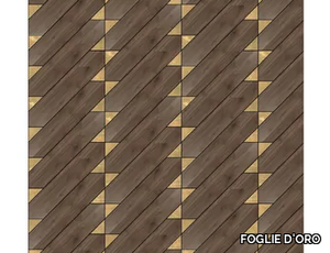 SPECIAL PANEL MATITA INSTALLATION 230 - Indoor wooden wall/floor tiles _ FOGLIE D'ORO