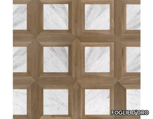 SPECIAL PANEL MATITA INSTALLATION 133 - Inlaid 3 layers wooden parquet _ FOGLIE D'ORO