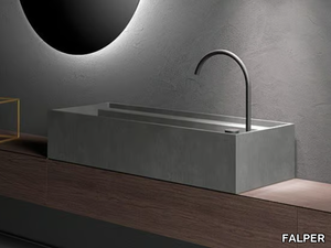 MINIMUM - Wall-mounted cement washbasin _ FALPER