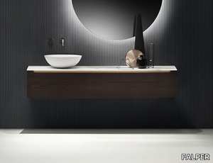 EDGE - Single wall-mounted vanity unit with drawers _ FALPER