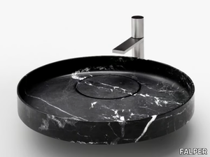 ECCENTRICO - Countertop round marble washbasin _ FALPER