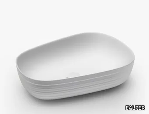 HANDMADE D5N - Countertop oval Ceramilux® washbasin _ FALPER