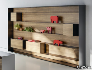 OUTLINE - Open wooden office shelving _ FANTONI