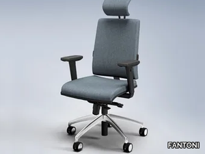 ZERO7 ELEGANT - Fabric office chair with 5-Spoke base with headrest _ FANTONI