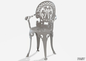 NARCISI - Aluminium garden chair with armrests _ FAST