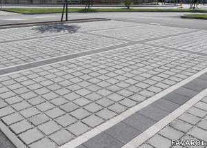 AQUADREN - Cement outdoor floor tiles with stone effect _ FAVARO1