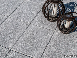 GRANITIUM - Concrete outdoor floor tiles with stone effect _ FAVARO1