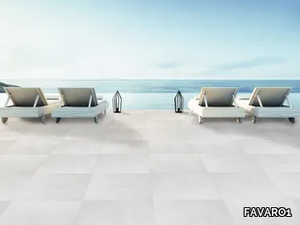 BIANCO CARRARA - Porcelain stoneware flooring with marble effect _ FAVARO1