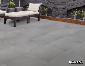 GRIGIO BASALTO - Porcelain stoneware outdoor floor tiles with stone effect _ FAVARO1