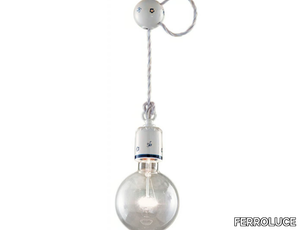 MONOPOLI - Adjustable ceramic pendant lamp _ FERROLUCE