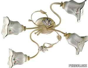 PISA - Ceramic ceiling lamp with fixed arm _ FERROLUCE