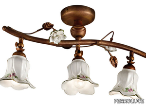PISA - Adjustable ceramic ceiling lamp with fixed arm _ FERROLUCE