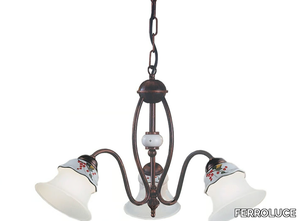 FERRARA - Ceramic and metal chandelier _ FERROLUCE