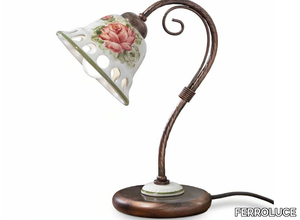 NAPOLI - Ceramic table lamp with fixed arm _ FERROLUCE