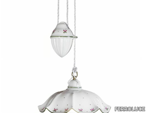 BELLUNO - Adjustable ceramic pendant lamp _ FERROLUCE