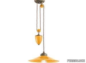 COLORS - Adjustable ceramic pendant lamp _ FERROLUCE