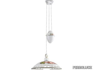 NAPOLI - Adjustable ceramic pendant lamp _ FERROLUCE