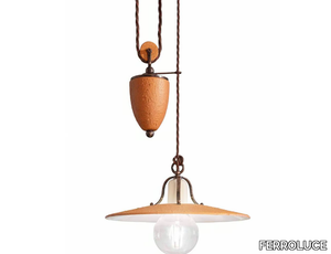 BOLOGNA - Adjustable ceramic pendant lamp _ FERROLUCE